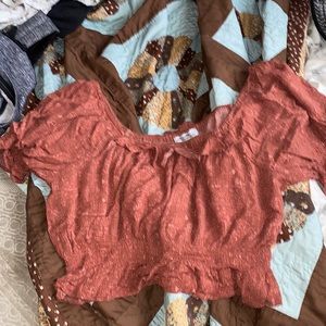 Women’s XL rust orange dress crop top